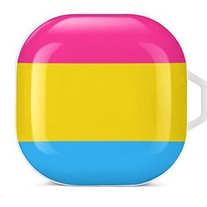 Pansexual Pride Flag Oordopjes Hoesje Compatibel met Samsung Hard Shell Beschermhoes Wit-Stijl