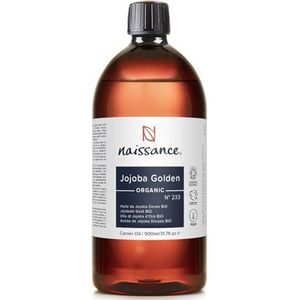 Naissance Jojoba Oil Gold Biologisch (Nr. 233) 900ml - Natuurlijk, Koud, Gedrukt, BIO-gecertificeerd, Voedzaam - Voor Haar, Gezicht, Huid en Nagels