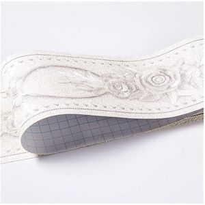 Behangranden zelfklevend, Zelfklevende plintrandsticker PVC waterdicht hout marmer veelkleurig 10 cm x 5 m(16)