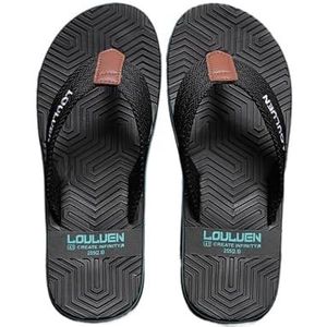 Dia's, Zomerslippers for heren - Comfortabele strandsandalen for buitenwandelingen en bij het zwembad,voor dames en heren(Black,45 EU)