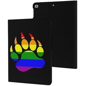 Gay Bear Pride Paw Case Compatibel Voor ipad 2017/2018/Air1/Air2 (9.7 inch) Slim Case Cover Beschermende Tablet Cases Stand Cover