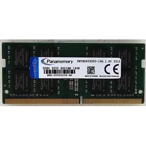 PANAMEMORY RAM 16GB 2Rx8 PC4-25600S DDR4 3200MHz SODIMM 1.2V CL22 260-Pin Laptop Geheugen
