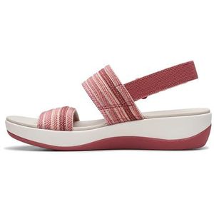 Clarks Arla Stroll platte sandaal voor dames, Dusty Rose Combi, 37.5 EU