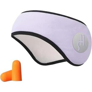 2 in 1 Geluidsreducerende Slaap Oordopjes Verstelbaar Oogmasker Geïsoleerde Oordopjes Reizen Nap Lunch Break Geluidsisolatie Oorbeschermers (Paars)