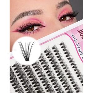 Kattenoogwimperclusters, Wispy D-krul, cluster, wimperextensions, nertsen, volume wimpers, clusters, doe-het-zelf pluizige wimperclusters thuis, natuurlijke individuele wimpers, 7 paar