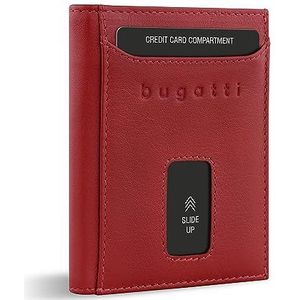 bugatti Secure Slim Mini Speciaal portemonnee, XL voor munt, RFID, leer, rood