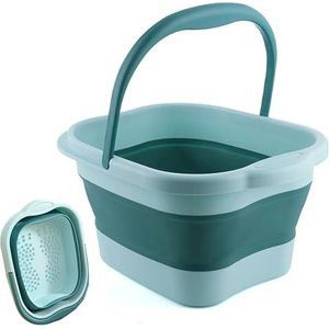 Leemeimei Voetbad 15L (4 GL) Opvouwbare Voet Soak Tub met Handvat, Foot Spa Bad Massager Voet weken voor Droge Gebarsten Voeten, Plastic Voet Emmer