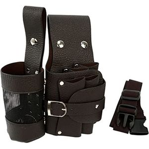 Een kapper, een heuptas, Schaar tas van PU leer met grote capaciteit en verstelbare riem for salon, kapper, huisdierverzorging