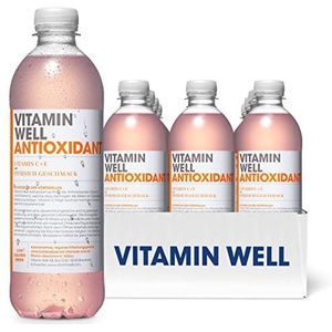 Vitamin Well 10014277 Antioxidant - vitamine C, vitamine E, selen, mangaan - functionele en caloriearme drank verrijkt met functionele ingrediënten - 500 ml (12er-pakket) incl. borg