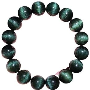 Armband Natuurlijke oude mijnkristalarmband Trek perzikbloesemkristalarmband Armband for heren en dames (Color : Green crystal bracelet 11mm)