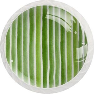 Aquarel gestreept naadloos patroon ronde kristallen lade dressoir knoppen set van 12, deur kast kast hardware knop met schroeven, thuiskantoor kinderkamer decor