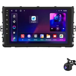 Android 12 Auto Bluetooth Radio 9 Inch Touch Screen Auto Radio Spelers voor Volkswagen VW MQB Polo Bora 2018-2021 met Navi GPS autoradio Ondersteunt 4G WiFi USB Stuurbediening Mirror Link RDS(XY8 8Cor