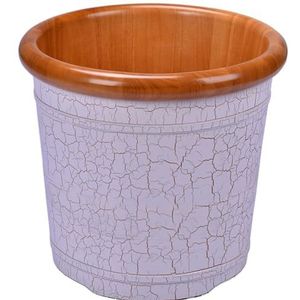 PA-DABAOO Houten Voetbad, Voetbad Vat, Grote Voetbadkuip, Thuisvoetbad, Pedicure Vat, Multifunctionele Voetbadbon, Geschikt Voor Huisspa-Voettherapie,B1 style