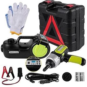 5 Ton 12V Elektrische Auto Jack Kit + Slagmoersleutel Led Licht Draagbare Hydraulische Jack 13.5-36 cm Band Lifting Auto Reparatie Tool