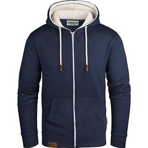 Grin&Bear GEC490 Hoody voor heren, met fleecevoering, Navy2, L
