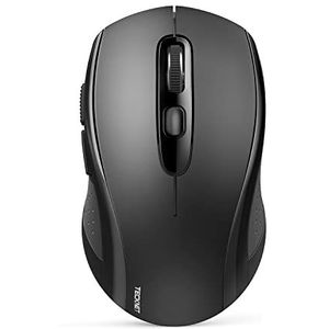TECKNET Bluetooth muis, 4000 dpi, draadloze muis, tri-modus: BT 5.0/3.0 + 2,4 GHz), draadloze muis met USB-ontvanger, ergonomische draagbare muis, bluetooth voor laptop, pc, Mac OS, Android, Windows