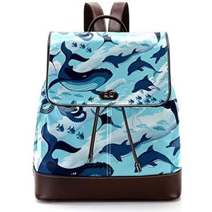 Ocean Shark Blue Octopus Gepersonaliseerde Schooltassen Boekentassen voor Tiener, Meerkleurig, 27x12.3x32cm, Rugzak Rugzakken