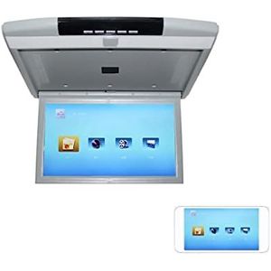 Draagbare dvd-speler voor videospelers op hoofdsteunen in auto's Automonitor 17 inch HD LCD-scherm MP5-videospeler Autodakmontage Display Multimedia Plafond TV Link FM IR HDMI-luidspreker met HD-roter