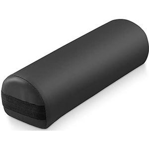 Saloniture 3/4 Jumbo Ronde Massage Tafel Bolster Kussen Pad - 26 x 9 x 6-1/4 Inch - Zwart