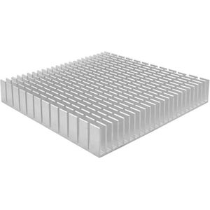 FULIMEI 120 mm verwarmingspaneel koellichaam aluminium koellichaam CPU-eindversterkerradiator(Silver)