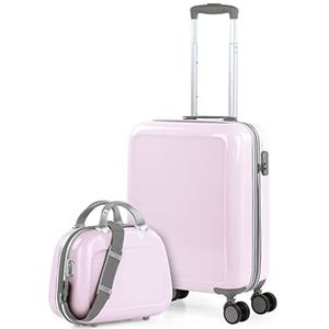 ITACA - Koffer Set - Reiskoffer set. Kofferset voor Elke Reis Handbagage & Trolley Koffers met Wielen - Ultiem Reisgemak 702650B, Roze