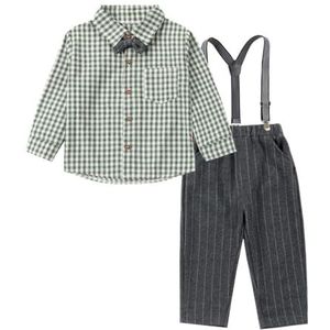 Lito Angels Baby Little Kids Jongens Heren Formele Pak Set Bruiloft Outfits met Jarretel, Grijs, 2-3 jaar