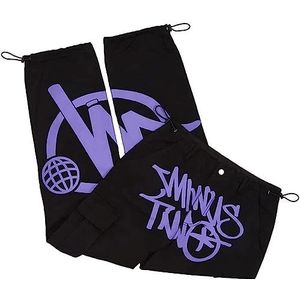 Minus sPeesy broek Uniseks Hiphop Bedrukt Overall Cargo Jeans Y2K Baggy Straatzak Hoge Taille