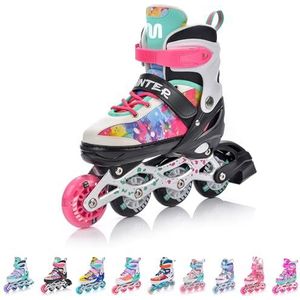 meteor® Inline Skates 4 in 1 voor Kinderen Jeugd Volwassen - Ideaal voor Jongens en Meisjes - Instelbare Maat