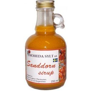 Duindoorn siroop in een fles van 250 ml - Zweedse specialiteit