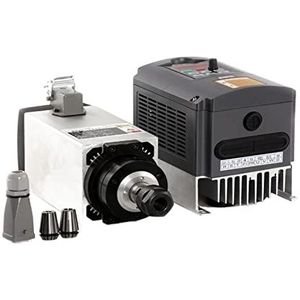 Spilmotor, 3kw luchtgekoeld Spil Kits + 4KW / 380 inverter CNC Router Spilmotor for Speed ​​Control Machines