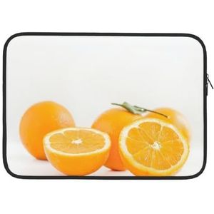 Verse Sinaasappels Gedrukt Laptop Sleeve Bag Duurzaam Laptop Case Computer Draagtas Beschermende Cover 15 Inch