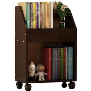 2/3/4cube Boekenplank, Handige Mobiele Boekenplank, Meerdere Lagen Opbergkast Speelgoedkast, Geschikt For Woonkamer, Leeshoek(Dark Walnut,2tier)