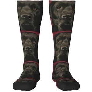 YsoLda Kousen Compressie Sokken Unisex Knie Hoge Sokken Sport Sokken 55CM Voor Reizen, Labrador, zoals afgebeeld, 22 Plus Tall