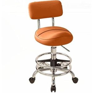 JAVPTAV Zadelstoel, zadelkruk stoel met rugleuning/voetsteun, hydraulische rollende draaibare verstelbare krukstoel, voor salons, spa's, schoonheidsmassage, tandheelkundige klinieken, thuiskantoren
