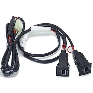 Fit for VW Fit for Golf 6 Fit for Jetta 5 MK5 Fit for Scirocco 06-14 Auto USB Charger Socket PD Quick Charge QC3.0 Sigarettenaansteker Interface Adapter Knop (Color : One Belt Two QC3.0)