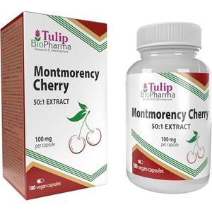Montmorency Cherry (Kersen) 5.000mg Equivalent (100mg van 50:1 extract) 180 Veganistische Capsules, in Laboratorium getest, hoge dosering