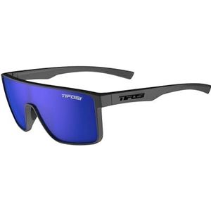 Tifosi Sanctum zonnebril, ideaal voor fietsen, golf, wandelen, hardlopen, tennis en picknickbal, levensstijl, Mat Gunmetal (kobaltblauwe spiegel)