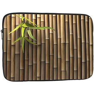 17 Inch Laptop Case Mouw Shockproof Slanke Lichtgewicht Voor Reizen Woon-werkverkeer Kantoor Zakenreis Lente Bamboe Prints
