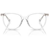 Michael Kors Vrouwen Mk4106u Westport Universele Fit Ronde Recept Brillen Frames, Duidelijke Transparante/Demo Lens, 56 mm