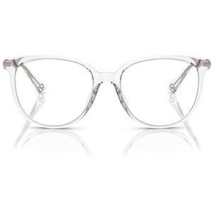 Michael Kors Vrouwen Mk4106u Westport Universele Fit Ronde Recept Brillen Frames, Duidelijke Transparante/Demo Lens, 56 mm