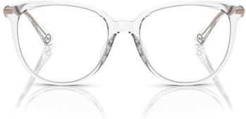 Michael Kors Vrouwen Mk4106u Westport Universele Fit Ronde Recept Brillen Frames, Duidelijke Transparante/Demo Lens, 56 mm