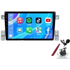 Android 14 Autoradio Sat Navi voor S-uzuki Vitara(2005-2015) 9 Inch Touchscreen Multimedia Speler met Draadloze Carplay GPS Navigatie FM RDS Bluetooth 5G-WiFi SWC DSP,M100s