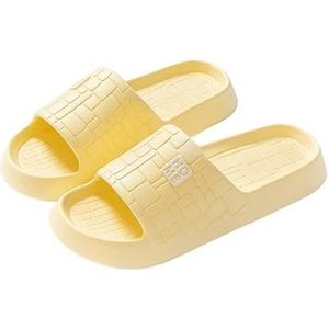 Leuke pantoffels Herenslippers Wolkenschoenen for dames Binnen en buiten Zachte EVA-strandschoenen met dikke zool (Color : Yellow, Size : 44-45)