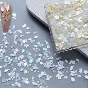 12Grids Onregelmatige Aurora Zeeschelp Textuur Dunne Abalone Slice Charms Vlokkenpalet Nail Art Pailletten DIY Manicure Decals Tip-03