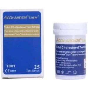 MEDISUPPLY.CO.UK Accu-Answer Multi Purpose Monitoring Systeem Cholesterol Teststrips (25)