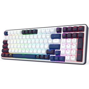 Redragon K744 PRO 99 Toetsen Draadloze Pakking RGB Gaming Toetsenbord, 3-Mode Mechanisch Toetsenbord w/Hot-Swap Socket, Ronde PBT Keycaps & 5-Layer Noise Demping, Aangepaste Lineaire Schakelaar