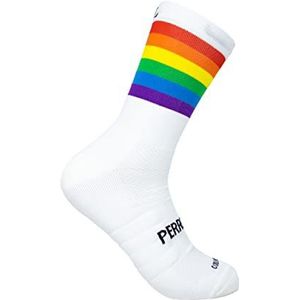 LGTBI Hardloopsokken voor dames en heren, anti-blaren en geurremmend, compressiekousen, gevoerd, naadloos, grappig. (DE/NL/SE/PL, Numeriek, 46, 48, Regular, Regular, Wit)