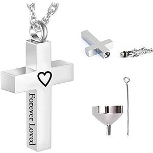 Urn Cremation Jewelry Ketting Voor Urn Hart cross urn ketting memorial jewelry ashes houder crematie sieraden voor urn ketting voor mens/huisdier as-forever loved