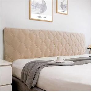MOVDARL All-inclusive superzachte gladde gewatteerde hoofdhoes, dik fluwelen hoofdeindehoes, effen kleur, beddenrug, stofbeschermerhoes (kaki, 200 x 70 cm)