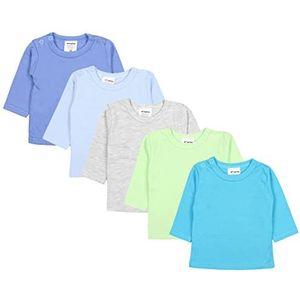 TupTam Baby Jongens Top met Lange Mouwen Set van 5, Veelkleurig 3, 104